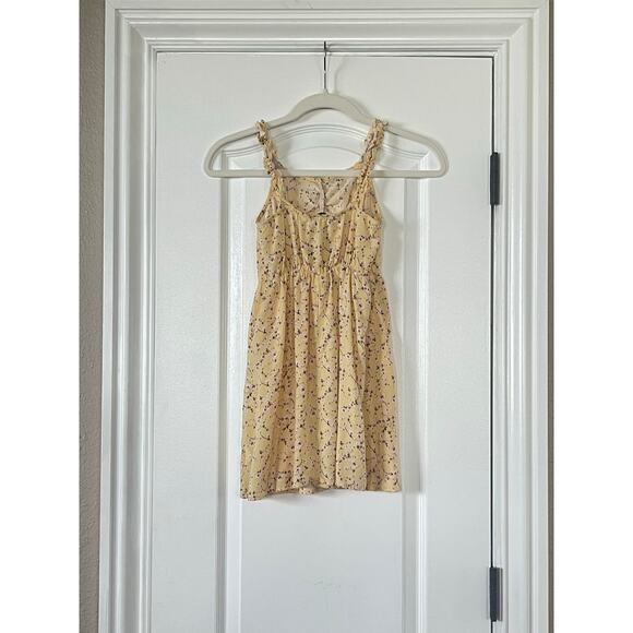 Girls AUW Summer Dress Yellow Floral Size 7 - Picture 2 of 6